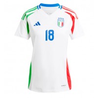 Maglia Calcio Italia Nicolo Barella #18 Seconda Divisa Donna Europei 2024 Manica Corta